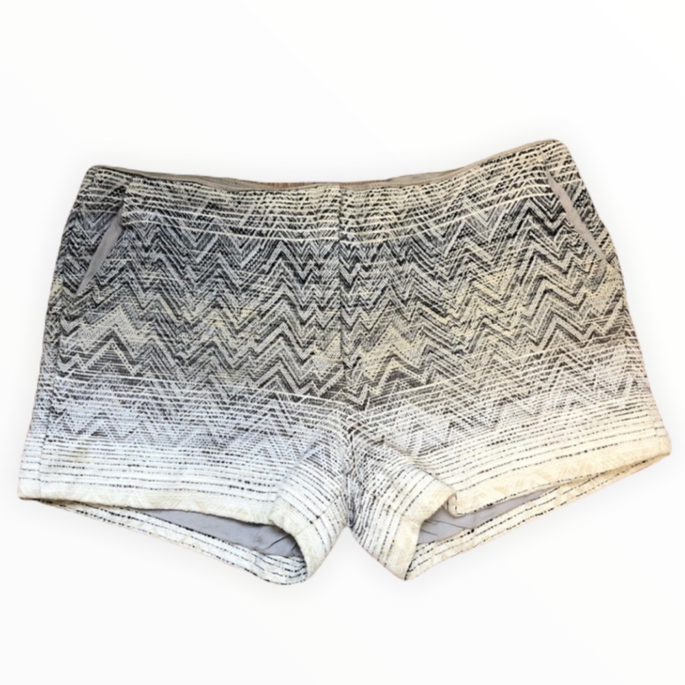 L’AGENCE Jacquard Chevron Twill Shimmer Shorts